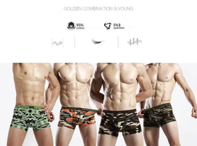 Men's Boxers Camouflage Military Panties