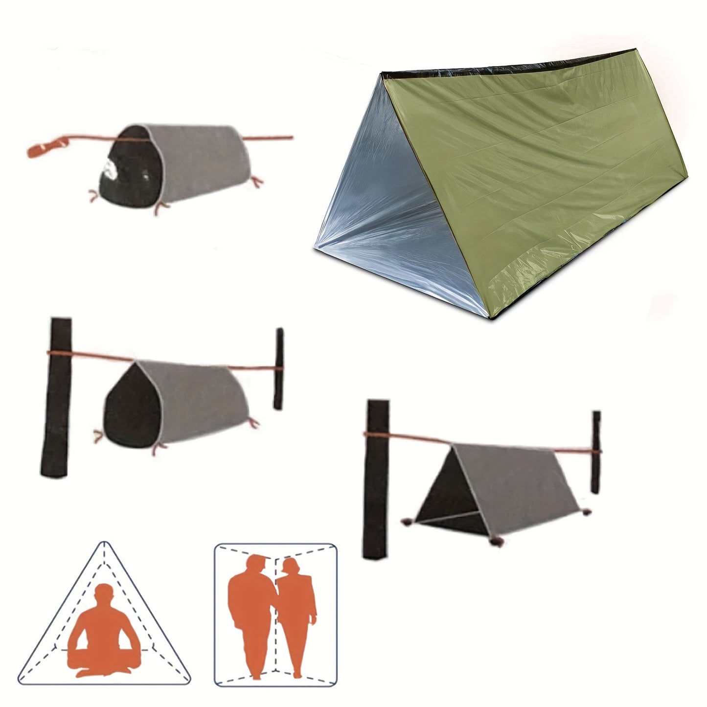 Military-Outdoors 2-Person Emergency Shelter Tent Tent