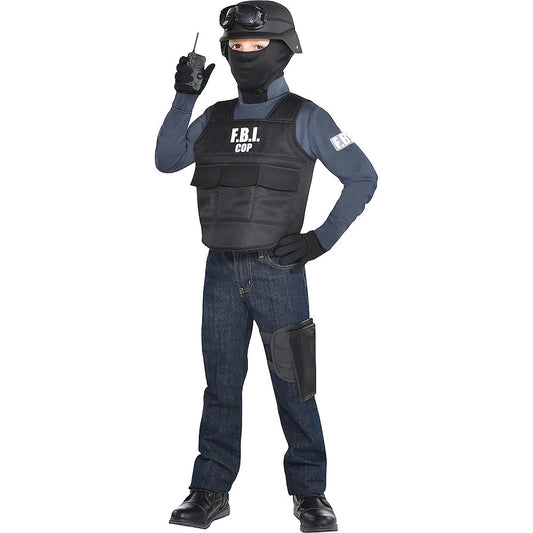 FBI Agent Costume Uniform For Kids 3-9 Years Costume