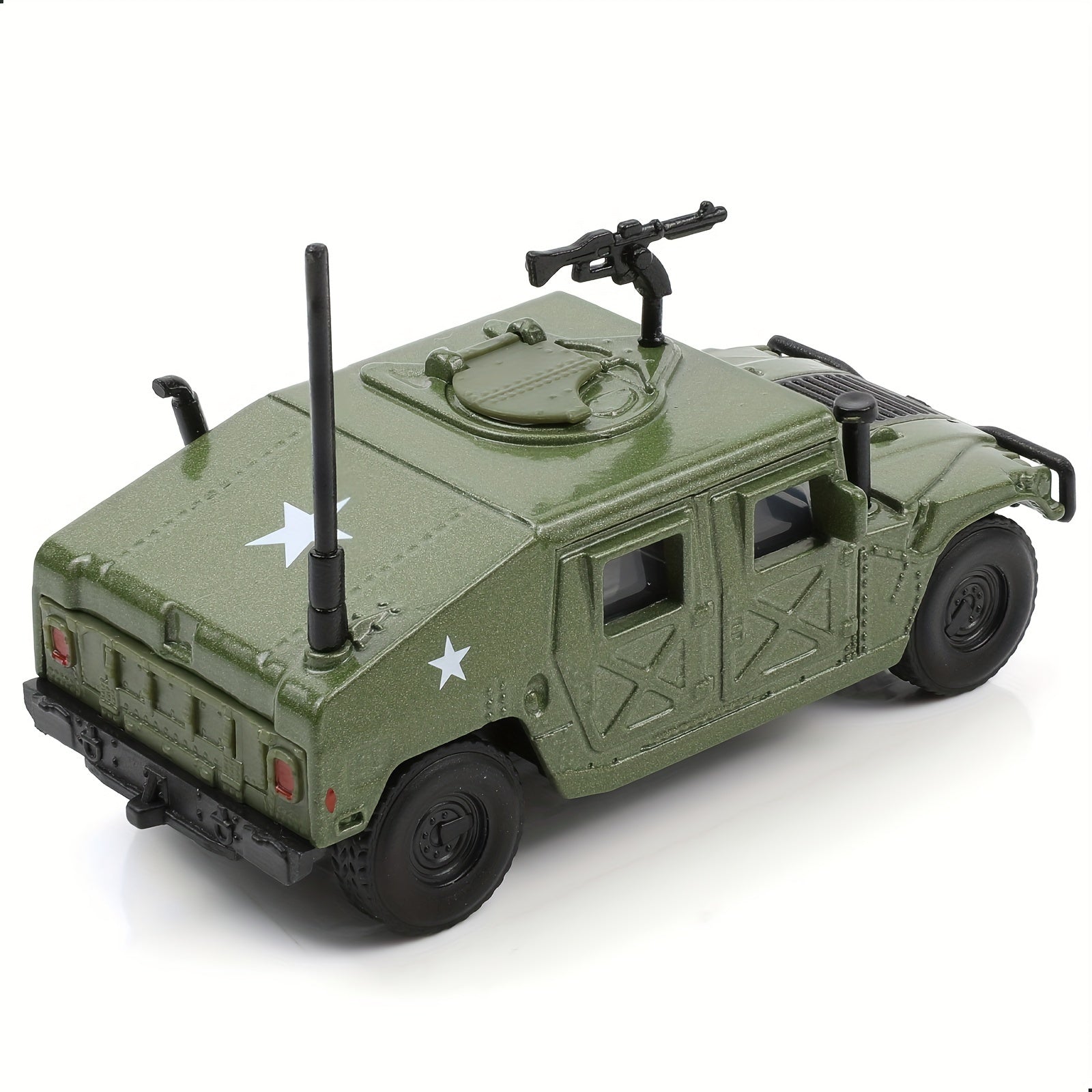 Green Hummer Military Vehicle Model with mounted gun and white star decals from Military-Outdoors.com