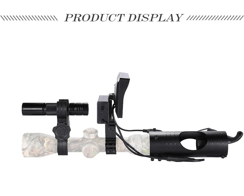 Military-Outdoors.com infrared night vision camera mounted on camouflage rifle scope