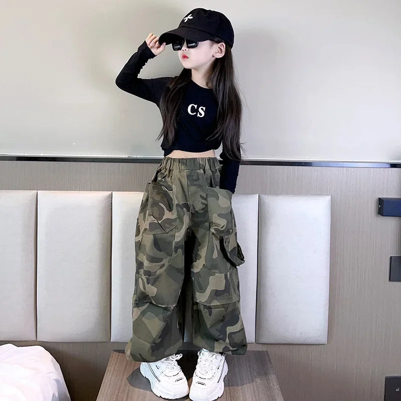Kids Camouflage Cargo Pants - Military-Style Outdoor Gear Kids girls