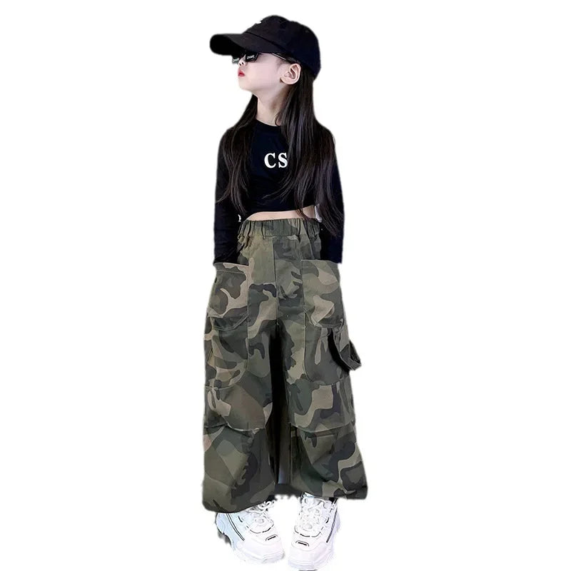 Kids Camouflage Cargo Pants - Military-Style Outdoor Gear Kids girls
