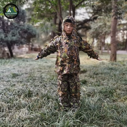 Kids Ghillie Suit for Outdoor Adventures - Military-Outdoors Costume