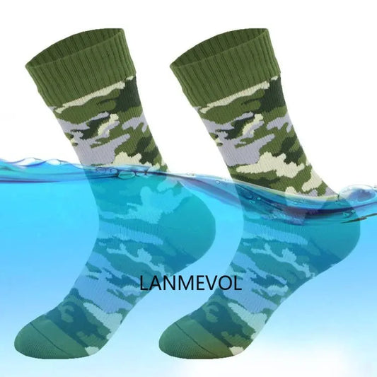 LANMEVOL Camouflage Waterproof Socks for Outdoor Use Socks