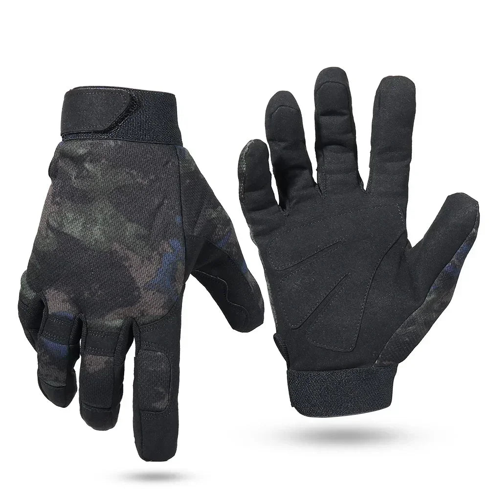 Military-Outdoors Multicam Outdoor Tactical Gloves CamoBlack Gloves