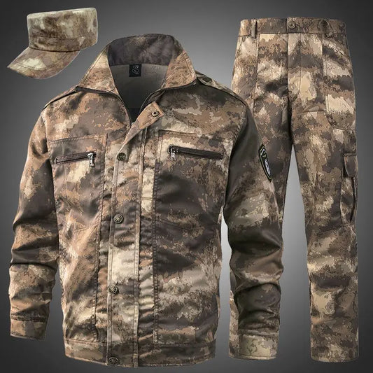 Mens Camouflage Suit by Military-Outdoors.com Ruins Top pants Hat Suit