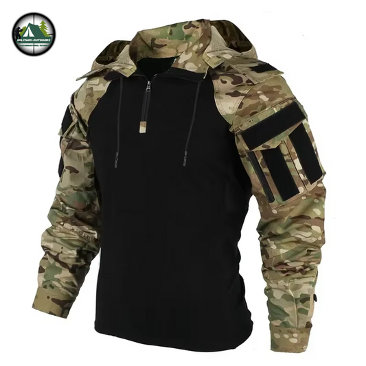 Mens Combat Shirt - Tactical Military Outdoor Gear Shirt Short