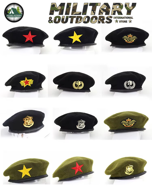 High Quality Wool Army Berets With Emblem Caps
