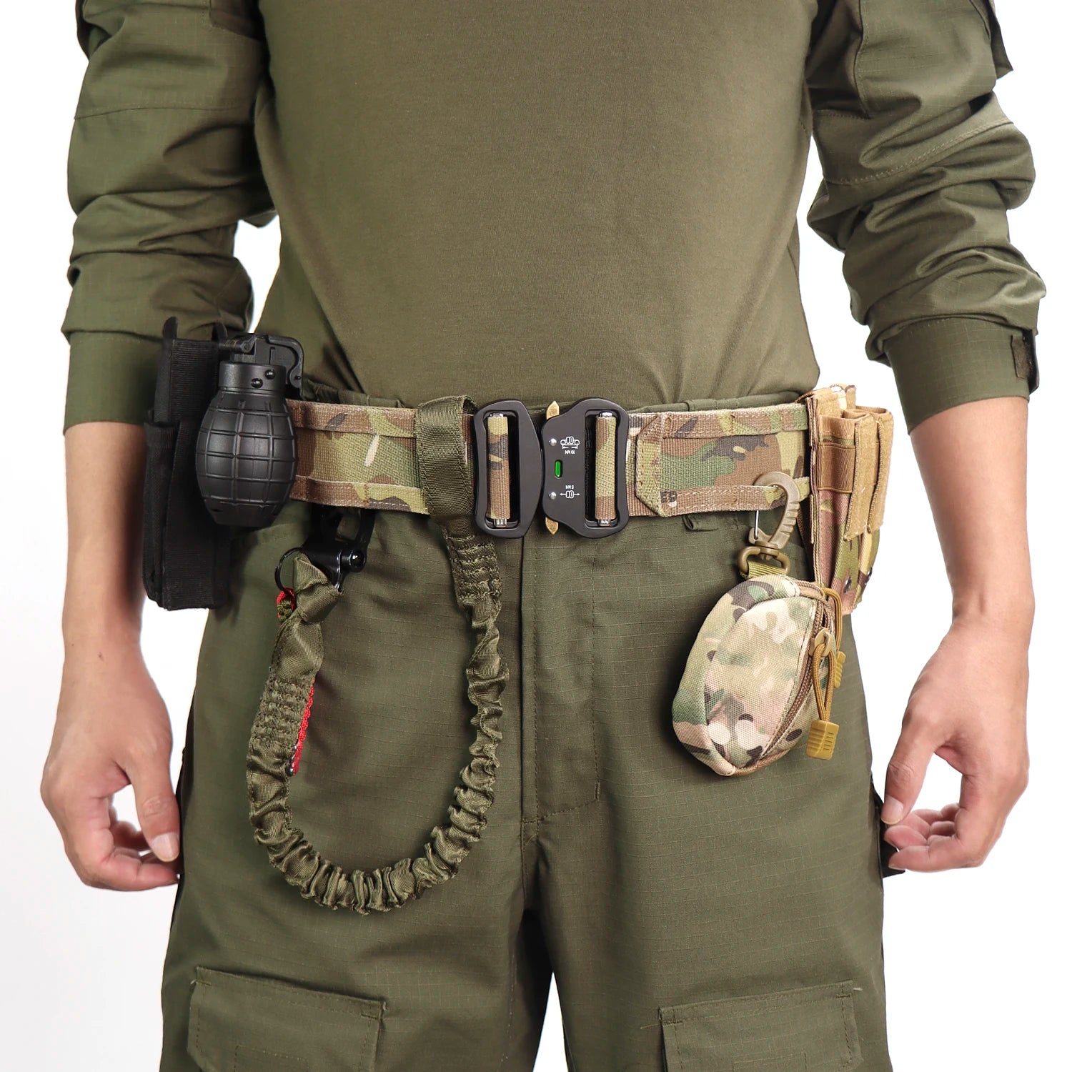 Military Double-Layer Belt for Tactical Gear Use Tactical Belt
