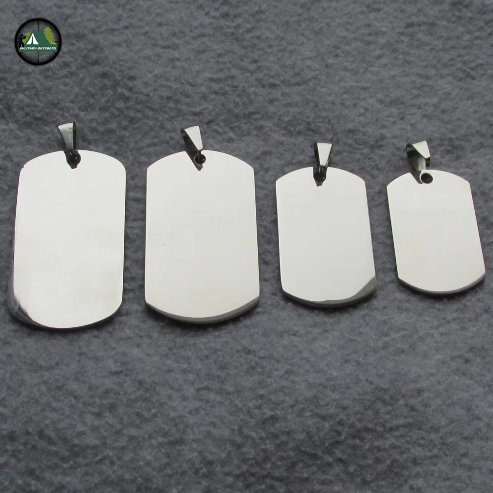 500pcs Lot Blank Army Dog Tags for Laser Engraving DogTag