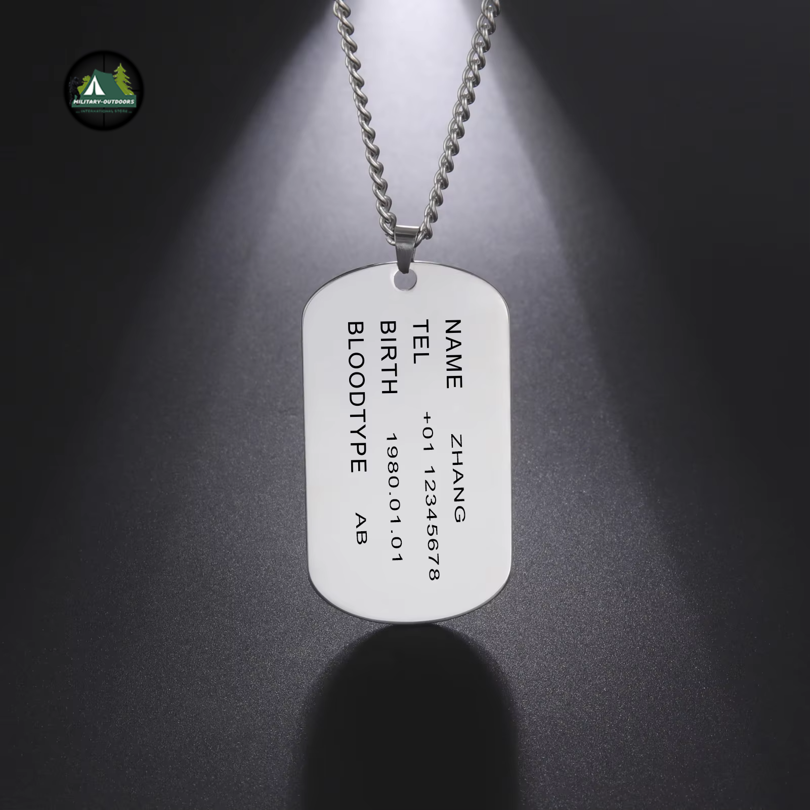 Custom Military Dog Tag Necklace by Military-Outdoors DogTag