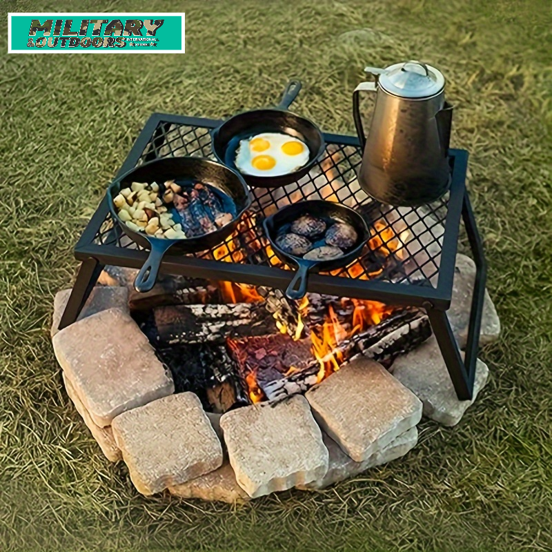 Military-Outdoors Outdoor Bonfire Grill for Camping Grill