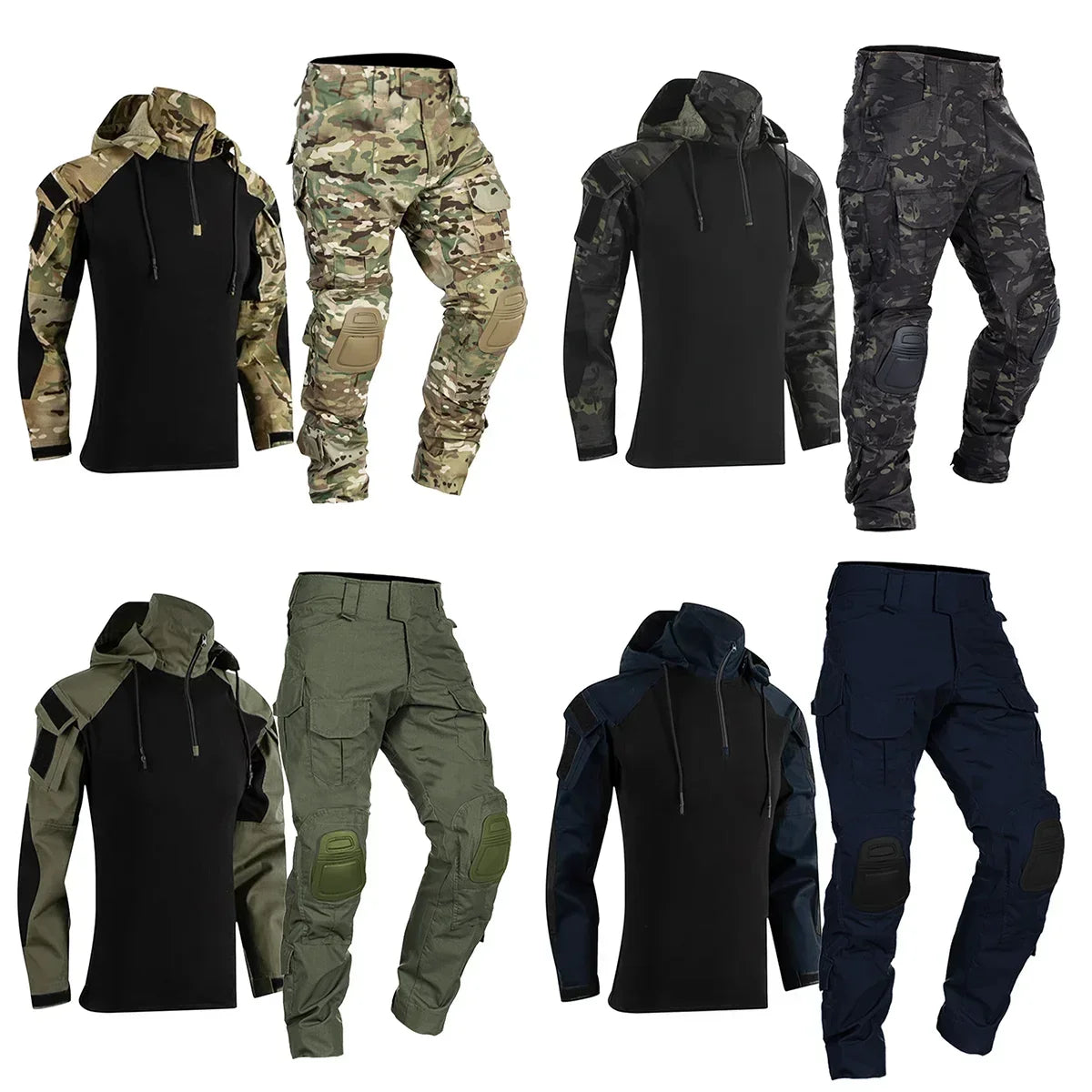 Tactical Clothing - Shirts And Pants With Knee Pads Suit