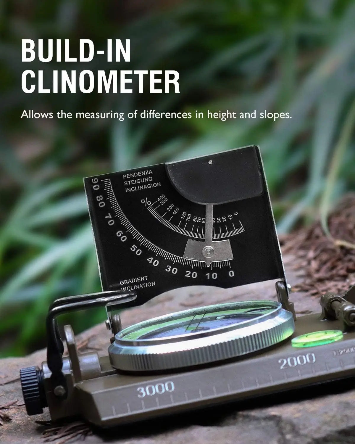 Multifunctional All Metal Military Compass Compas