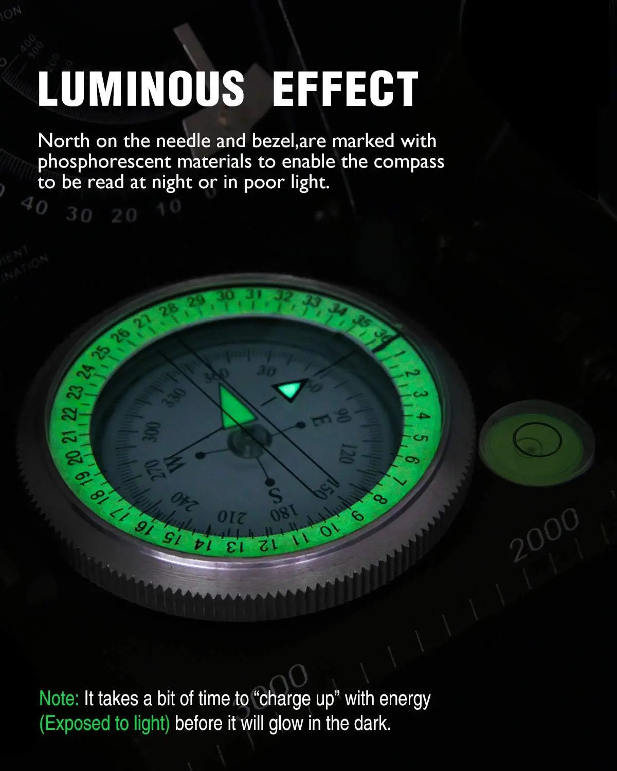 Multifunctional All Metal Military Compass Compas