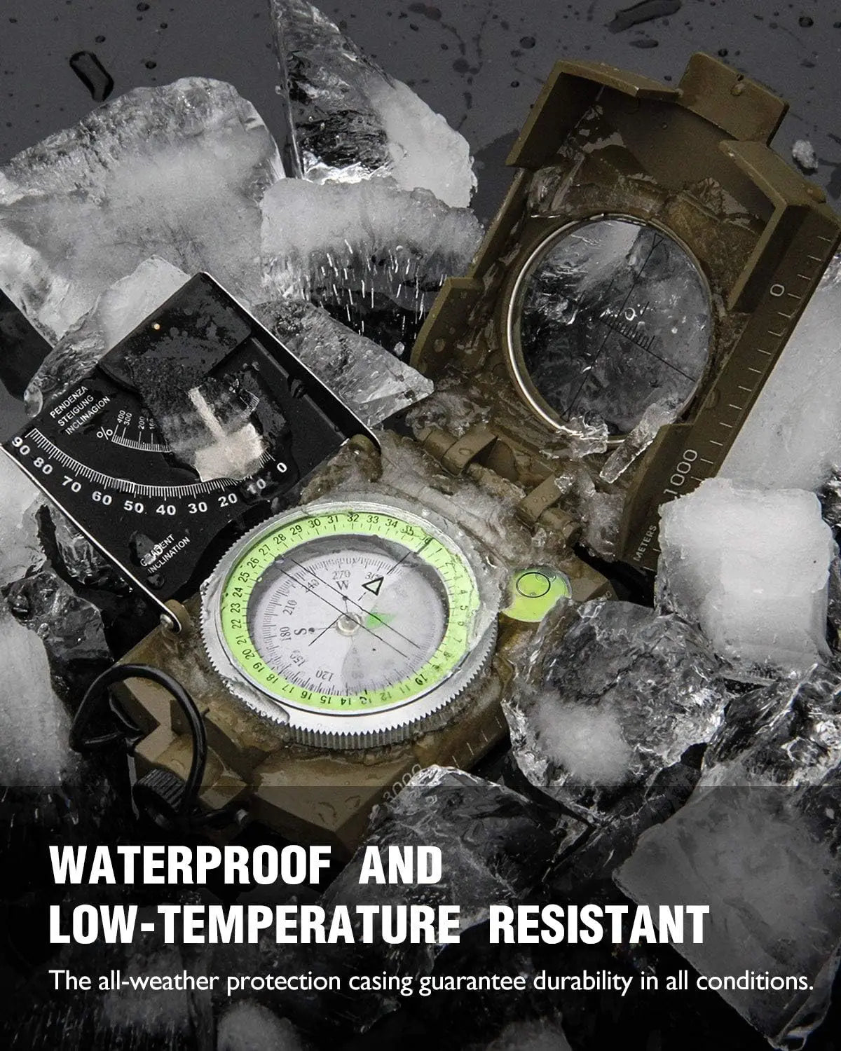 Multifunctional All Metal Military Compass Compas