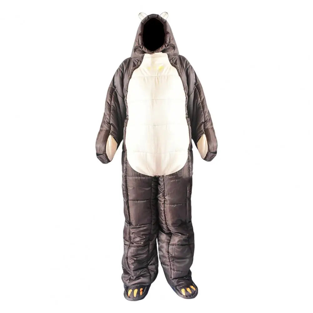 Winter Mummy Shape Sleeping Bag To -5 Degree Celsius Brown 180cm Sleeping Bag