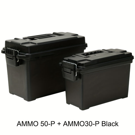 Lockable PVC Ammo Storage Container 30+50P Balck Storage Container