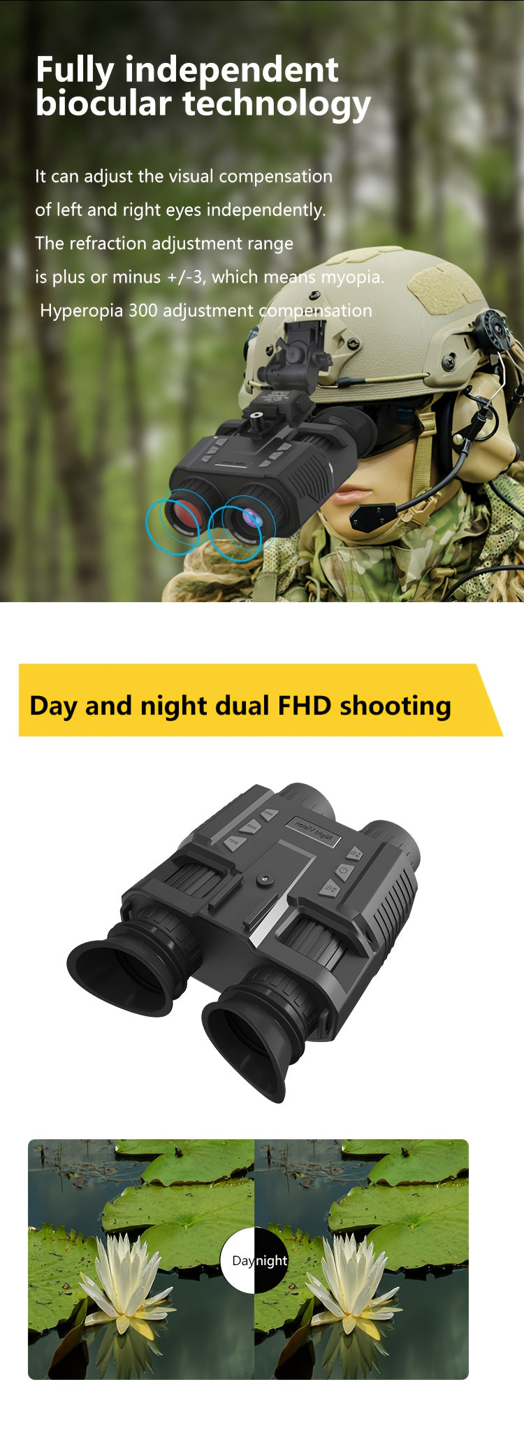 HD Night Vision Binoculars With Head Strap for Adventurers Night Vision