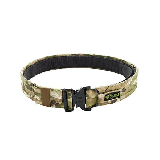 Ronin Tactical Combat Belt in camo design, ideal for military and outdoor activities