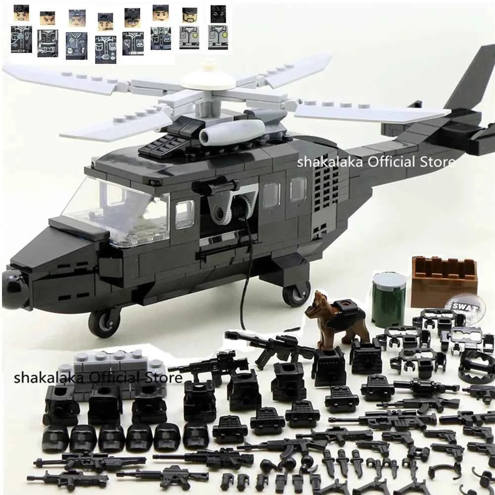 Helicopter Special Forces Team Toys Set Toys