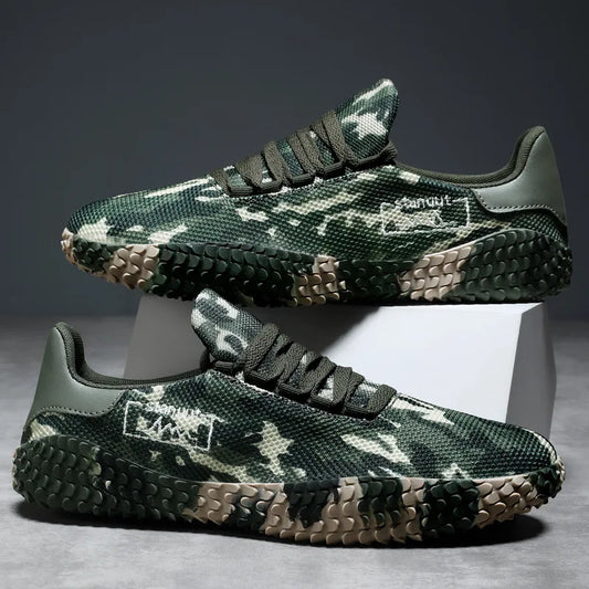 Stylish summer tactical shoes for men in camouflage design, perfect for outdoor activities