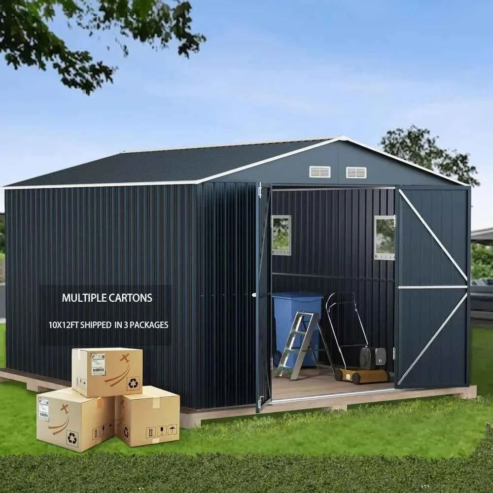 Military-Outdoors Steel Outdoor Storage Shed Shed