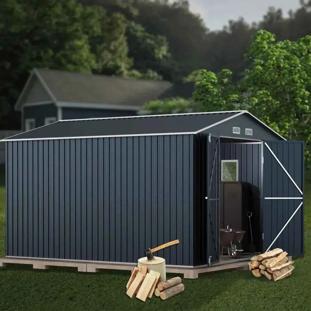 Military-Outdoors Steel Outdoor Storage Shed Shed