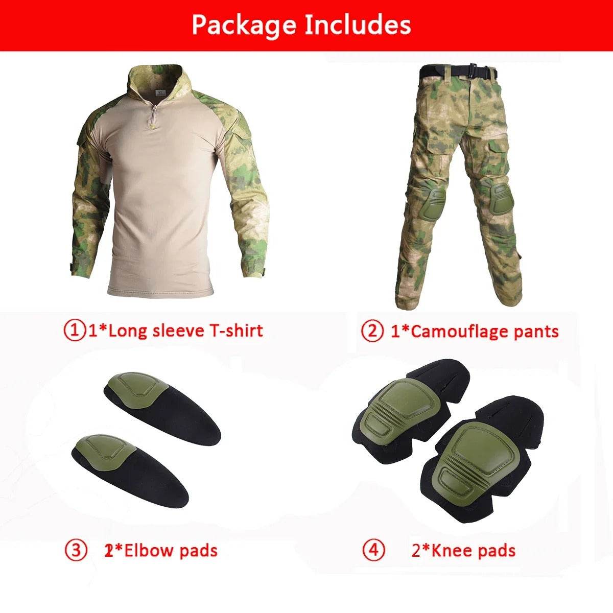 Military-Outdoors Tactical Suit with Protective Pads - Military-Outdoors.com