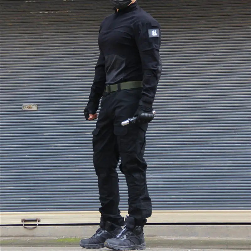 Tactical Military Uniform A5 by Military-Outdoors Black Suit