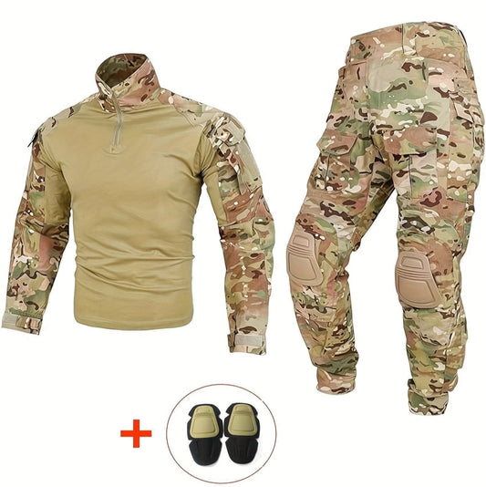 Military-Outdoors Tactical Suit with Knee Pads Suit