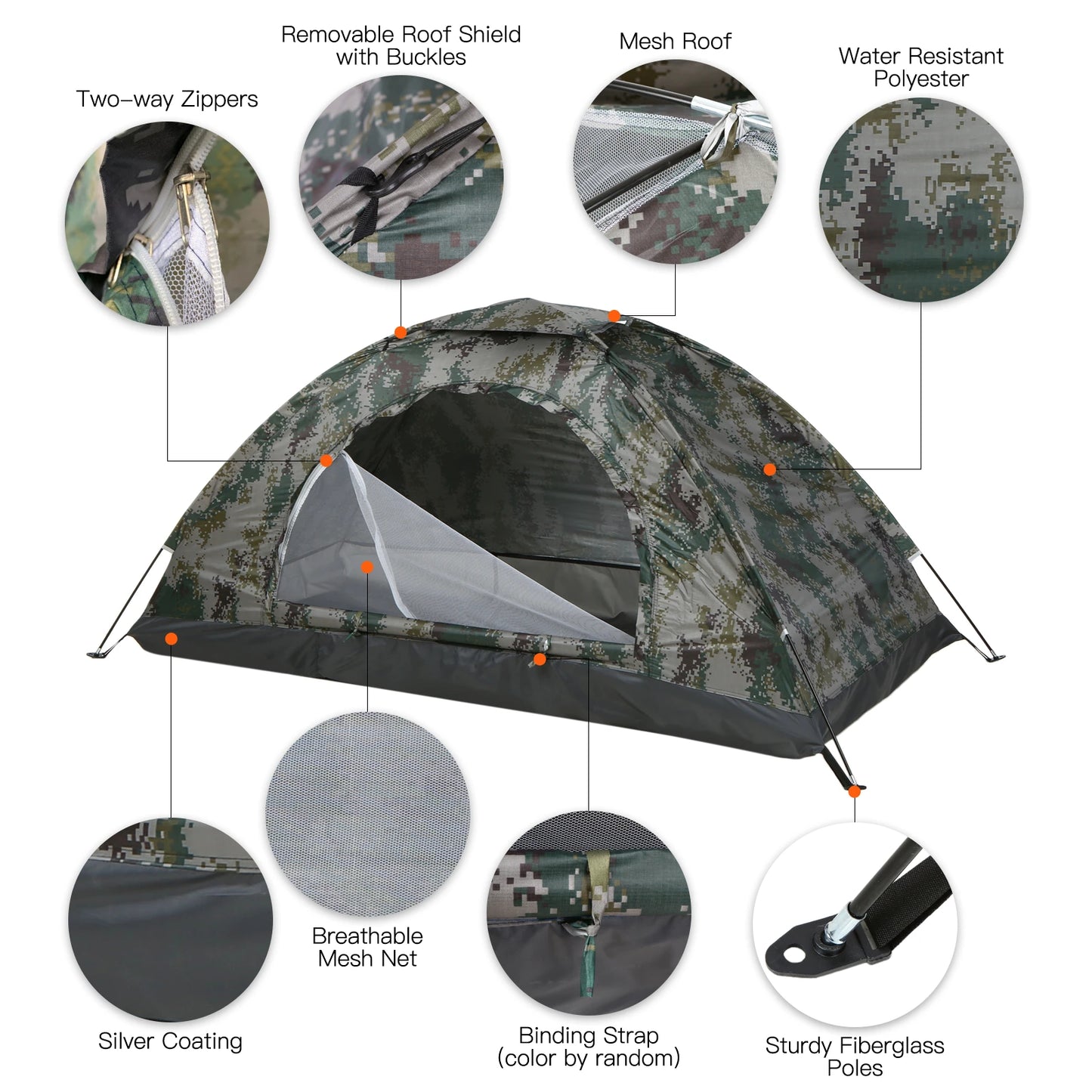 Two Person Camouflage Ultralight Camping Tent Tent