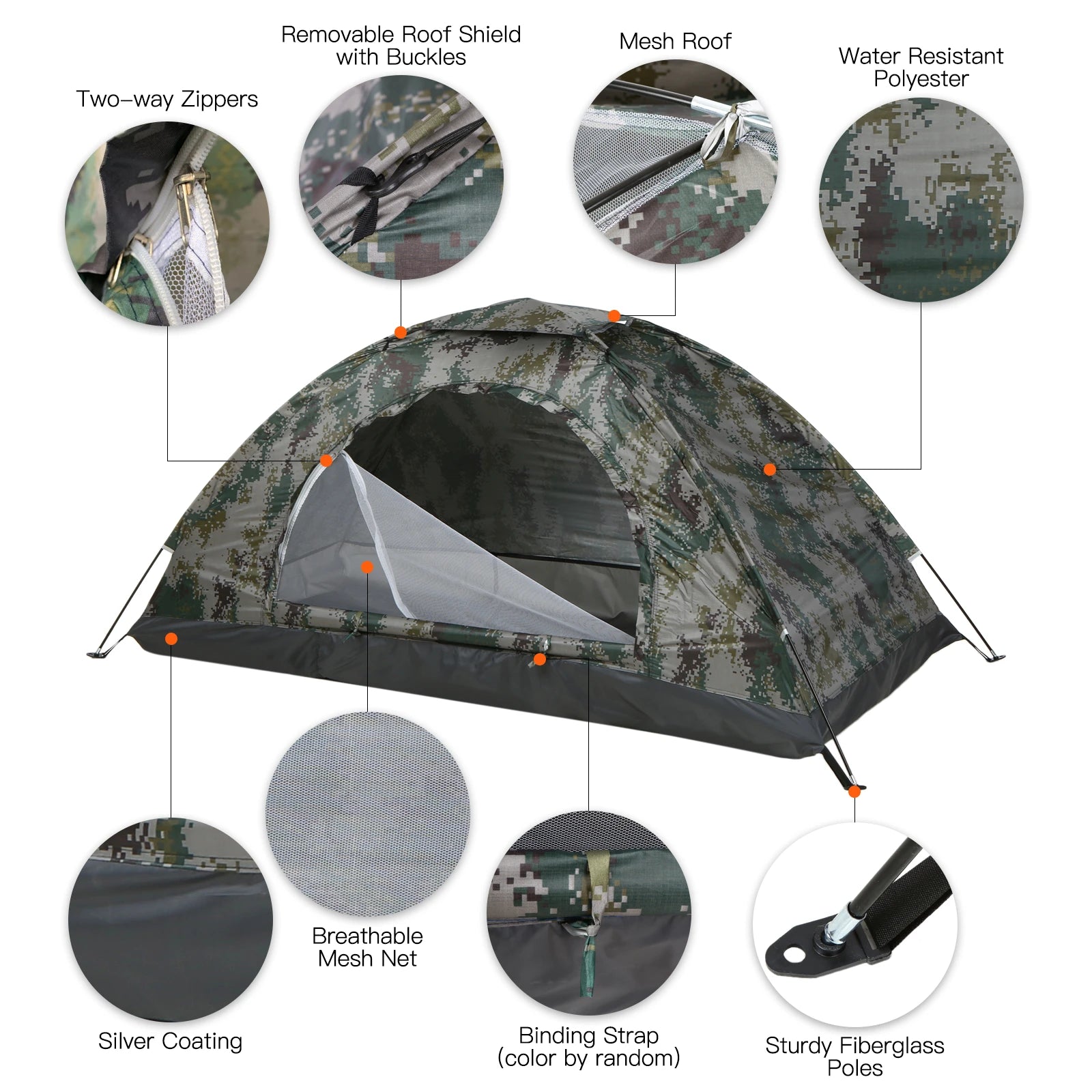 Two Person Camouflage Ultralight Camping Tent Tent