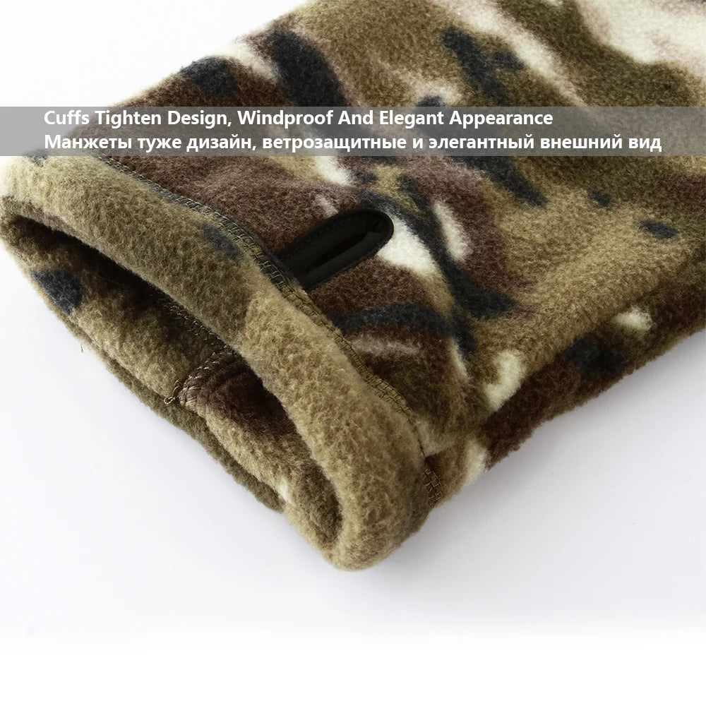 Military Fleece Warm Camouflage Mens Hoodie Jacket
