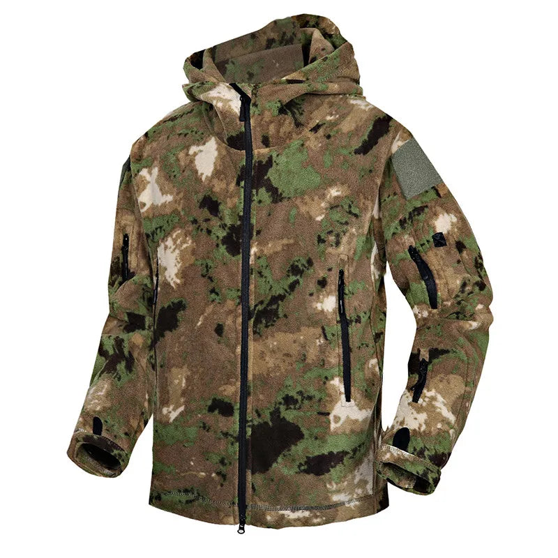 Military Fleece Warm Camouflage Mens Hoodie FG Jacket