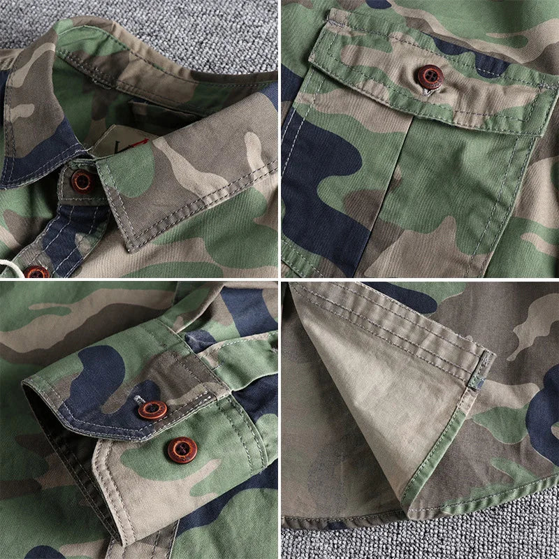 Camouflage US Army Long-Sleeved Shirt Shirt