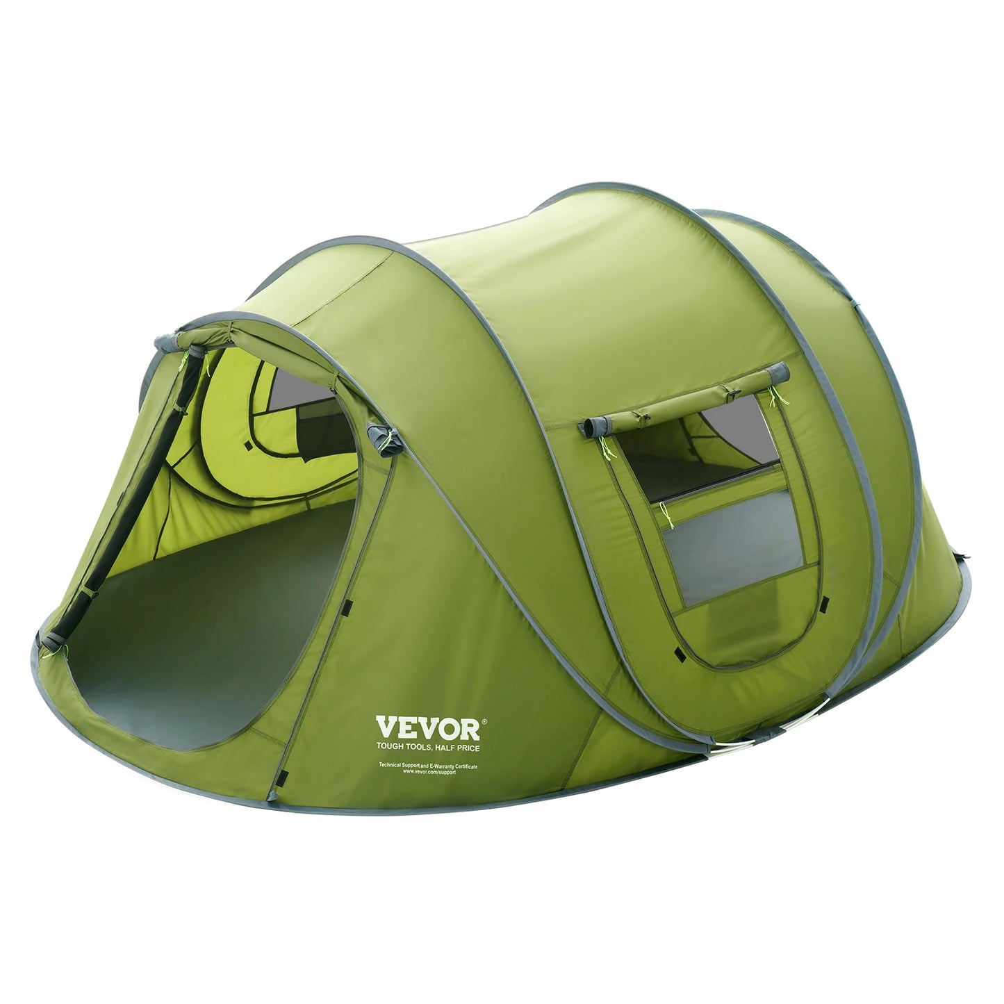 VEVOR Pop-Up Waterproof Backpacking Tent Fit 4 Person 9.2x6.6x4.3ft Tent