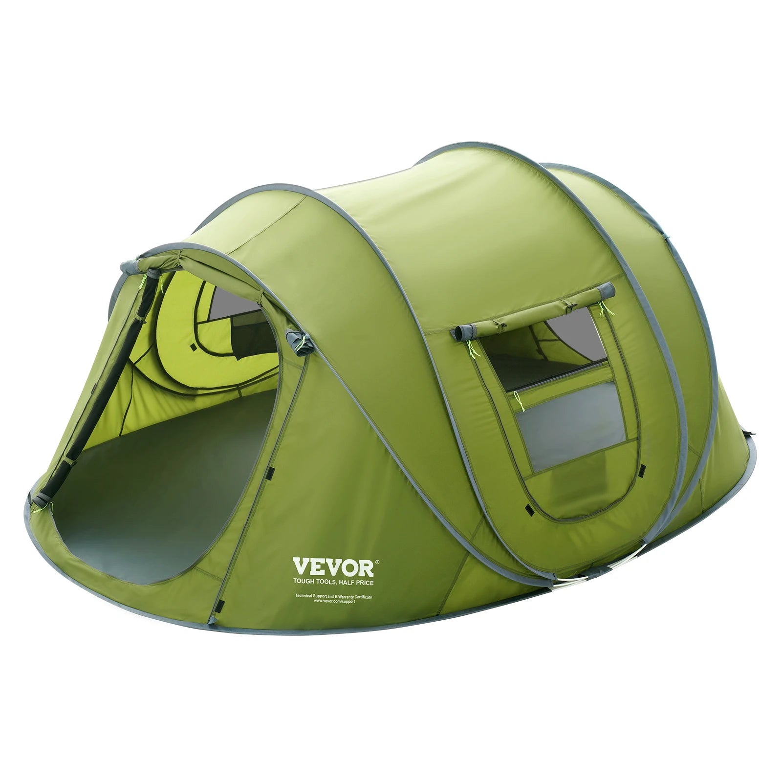 VEVOR Pop-Up Waterproof Backpacking Tent Fit 4 Person 9.2x6.6x4.3ft Tent