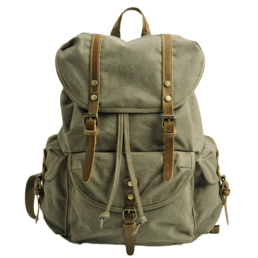 Vintage Canvas Backpack for Adventure Seekers army green Bags