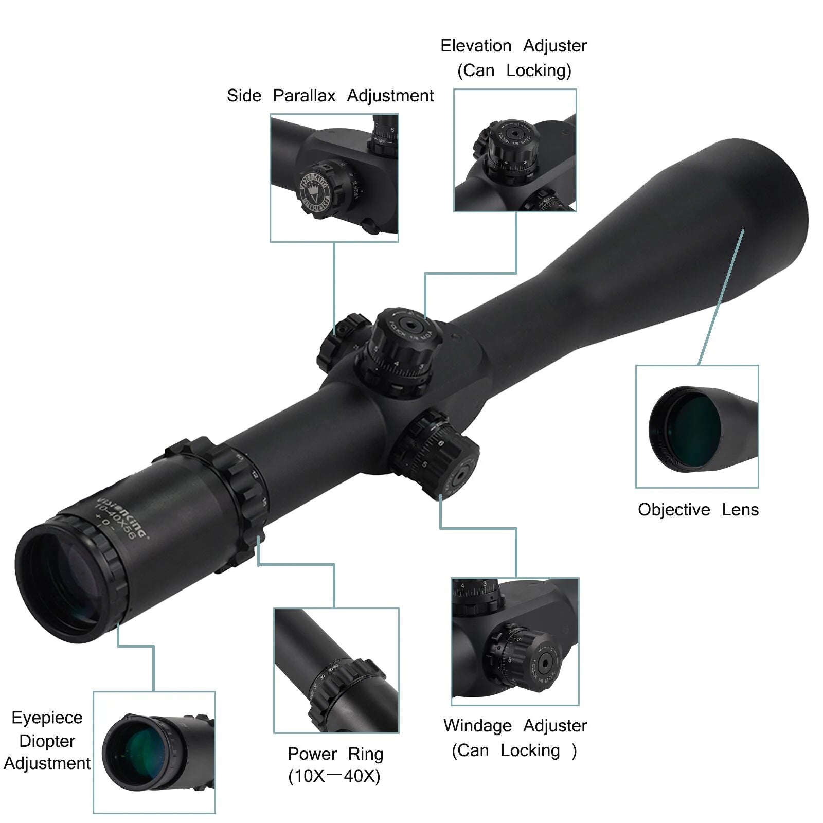 40x56 T Military Riflescope Long Range Sniper Aim Binocular