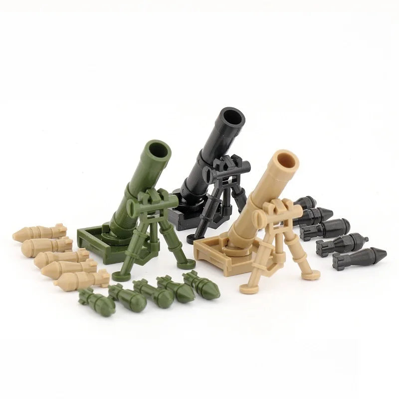 WW2 Mini Mortar Gans Toys Model Set Toys