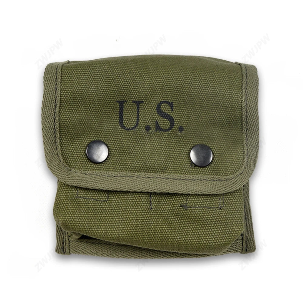 Military-Outdoors WW2 US Army First Aid Kit Pouch with US Replica