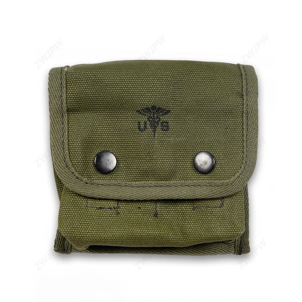 Military-Outdoors WW2 US Army First Aid Kit Pouch with Icon Replica